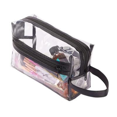 China Eco-Friendly Good Quality Clear Holographic Makeup Pvc Large Cosmetic Bags Travel Bag Make Up Case for sale