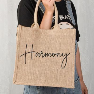 China Fashion Hot Sale Custom Organic Jute Bag for sale