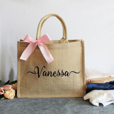 China Packaging Jute Tote Bags Wholesale Fashion Factory Hot Sale Big Bag for sale