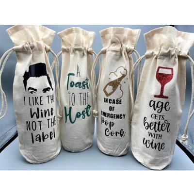 China High Quality Eco - Friendly Canvas Bag Cotton Wine Bags Wholesale for sale