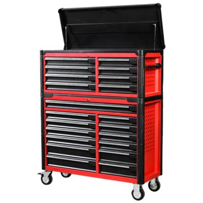 China Durable and multi-functional side tray for best using experience metal roller cabinet tool cart with stainless steel working top and tool box with DIY tool tool kits for sale