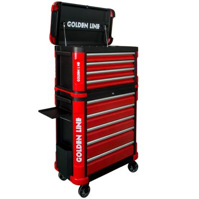 China Super heavy duty casters to provide enough capacity garage loading steel toolbox and roller cabinet and roller trolley with DIY tool tool kits for sale