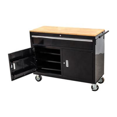 China Tool Storage Black Tool Trolley with Casters for Garage Tool Storage Tool Cabinet for sale