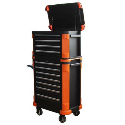 China Orange Workshop 7 Drawer Mobile Tool Cabinet With Casters For Garage Tool Large Tool Chest for sale