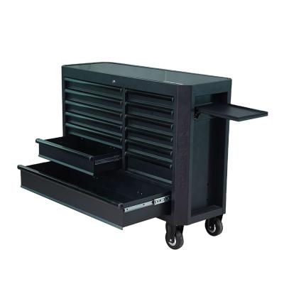 China new design mobile black metal tool cabinet with 13 drawers for tool storage garage tool cart GL3613L for sale