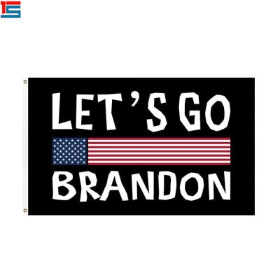 China Hotel and Resort 150x90cm 100% Polyester Fast Deliveries Let Us Go Outdoor Decoration Brandon Flag Banner For Indoor for sale