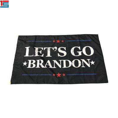 China Resort Low Price Hotel And Factory Fast Delivery 3x5 Ft 100% Polyester Let Us Go Brandon Funny Anti Biden Flag for sale