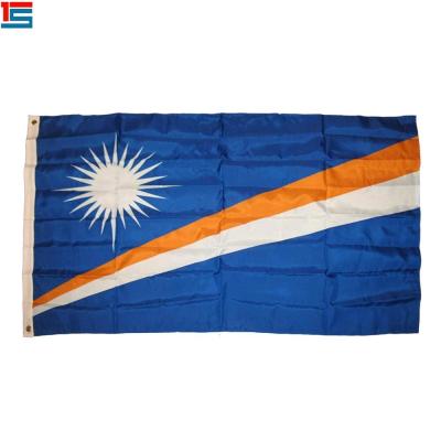 China Best Quality 3*5FT Polyester FLYING Marshall Islands Flag With Two Grommets for sale