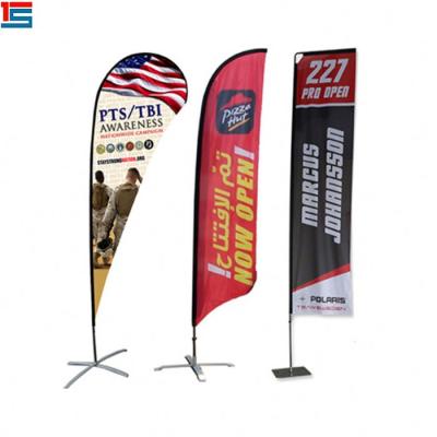 China Promotional Custom Printing FLYING Feather Beach Teardrop Flag for sale