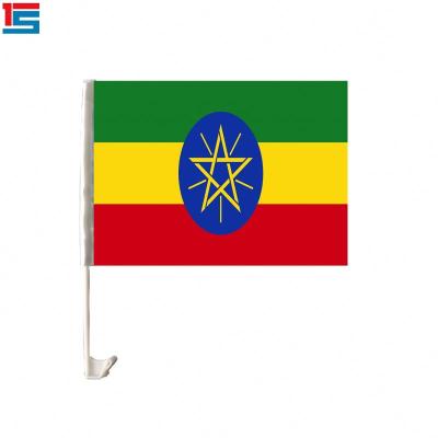 China FLY Customize Durable Wholesale Ethiopia Car Window Flag for sale