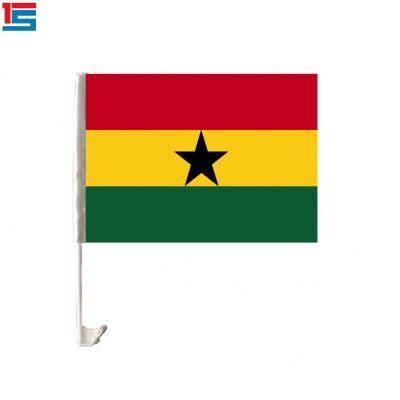 China China Factory Supply FLYING Knitted Polyester Ghana Car Window Flag for sale