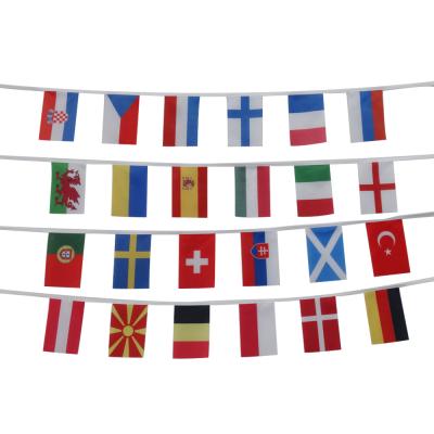 China Wholesale FLYING EURO 2021 Football World Cup 14 x 21CM Contry String Flag Decoration Flag Fan Color National Flag for sale