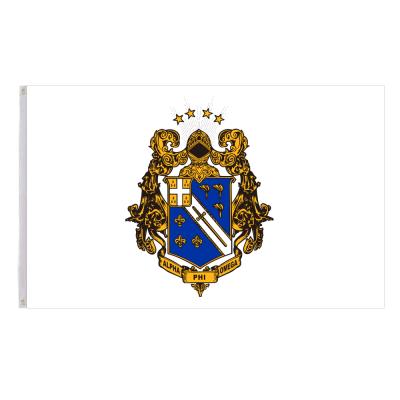 China Alpha Phi Omega Crest Flag The News 3X5ft Hanging Running Flag for sale