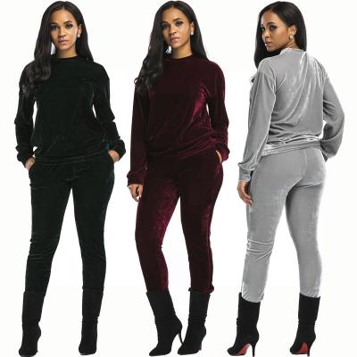 China Custom Fashion Women Crewneck Sweatshirt White Velvet Sweatsuits Antibacterial for sale