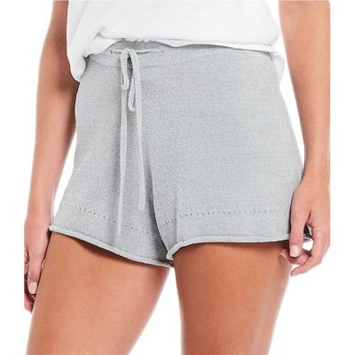 China Wholesale Cheap Price Anti-Wrinkle Nylon Knitting Women's Casual Drawstring Elastic Waist Shorts With Rolled Edge Design for sale