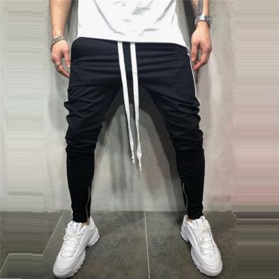 China Wholesale High Quality Anti-wrinkle Men Fitness Wear Foot Opening Zipper Mens Jogger Sweatpants Slim Fit Pants for sale