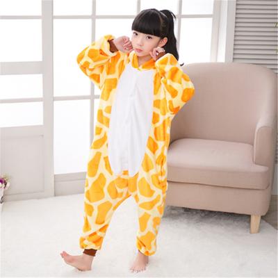 China Breathable Kids Giraffe Pajamas Cosplay Sleepwear Costumes Animal Unisex Overalls MZA008 for sale