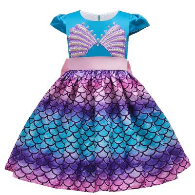 China Girls Mermaid Dress Children Princess Tutu Dresses Summer Toddlers Birthday Party Anti-static School Kids Sportswear D0663 for sale