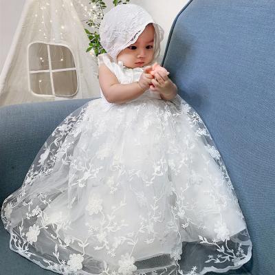 China luxury Anti-wrinkle infant dress for Baptism Maxi Baby Girl Lace Dresses Baptism Girls Clothes Birthday Christmas Outfits B-8873 for sale