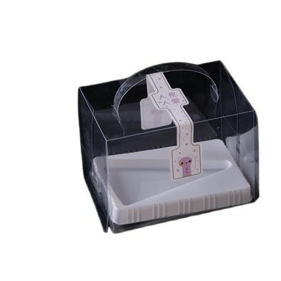 China Recyclable New Design Factory Eco Plastic Cake Folding Pastry Box Food Packaging for sale