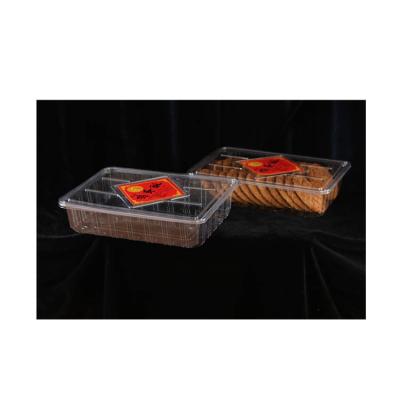 China Recyclable Disposable PET Blister Clamshell Packing Box For Fresh Fruit And Dessert for sale