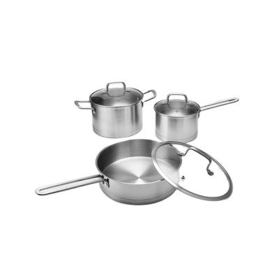 China Sustainable Factory Direct Induction Stainless Steel Nonstick Cookware Sets Kitchen Cookware Sets for sale