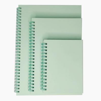 China 2022 New Light Green Spiral Coil This Student Notebook Can Be Customized Logo Notebook for sale