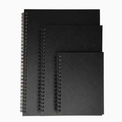 China Business Wind Spiral Black Coil This Simple Office Notebook Wind Student Notebook Can Be Customized Notebook for sale