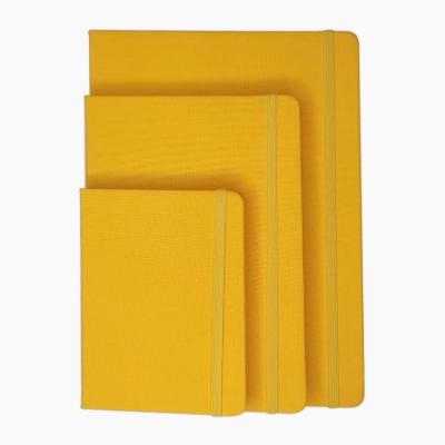 China Yellow hardcover A5 belt book can print logo notebook inside page environmental protection notebook business premises notebook for sale