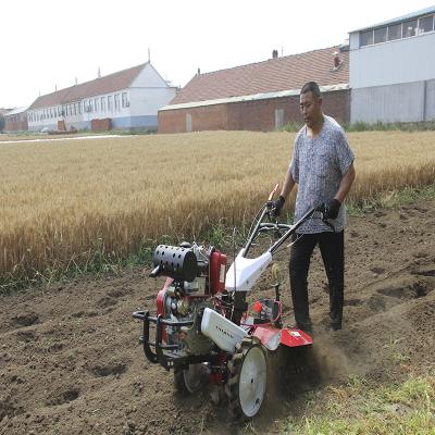 China Hotels 188 four wheel drive diesel air cooled tiller cultivating machineries used ridge machine power harrow for sale