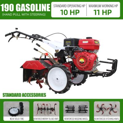 China Hotels 190 Gasoline Microtiller Weeder Tools Motor Cultivator Machine Rotavator Tillage Subsoiler for sale