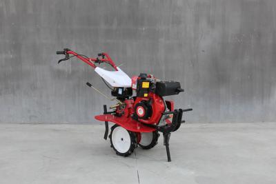 China Hotels 173 Four Wheel Drive Diesel Air Cooled Diesel Engine Small Farm Cultivators Equipment Tiller Power Steering Tiller for sale