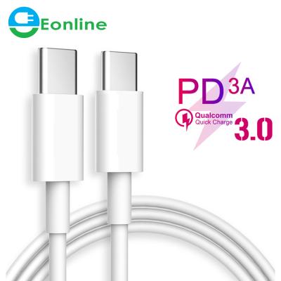 China Camera PD 3A Type C USB-C Cable For Samsung Huawei OnePlus For Pro For Macbook 60W QC3.0 Type C Cable for sale