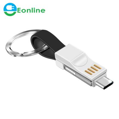 China Camera Muti-USB 13CM Magnet Micro USB Type C Cable For Cable For Samsung 2A Mini Keychain Charger Charging Cables for sale