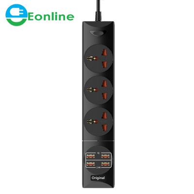 China EONLINE Residential / Multipurpose Power Strip 3 EU Smart Outlets Plug With 4 USBCharging Port Electronic Smart Home Power Strip Socket for sale