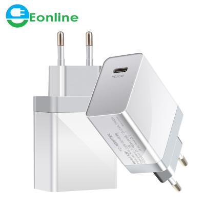 China Eonline Mobile Phone Charging 3.0 QC PD Quick Charger 30W QC3.0 USB Type C Fast Charger For iPhone 12 X Xs 8 Xiaomi Phone PD Charger for sale