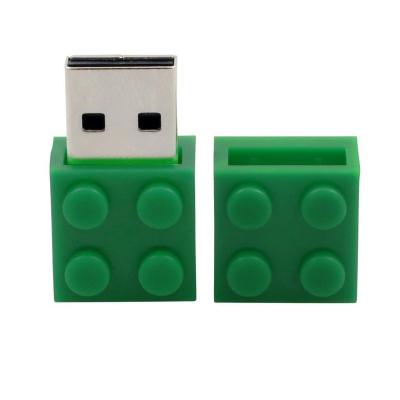 China Promotional Custom Flash Drive OEM Logo USB 3.0 Flash Drive Soft Plastic Colorful Building Blocks Building Block Usb Flash Drive for sale