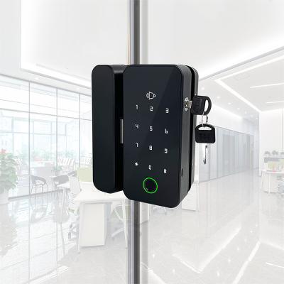 China Home Electric Wifi Smart Security Hotel Password Glass Fingerprint Outdoor Door Lock Tuya Digital QB1 for sale