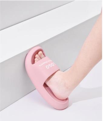 China Cushioning Custom EVA Men and Women Cloud Slides Designed Logo and Color Soft Thick Anti-slip Sole Waterproof Slippers Platform Sandals for sale