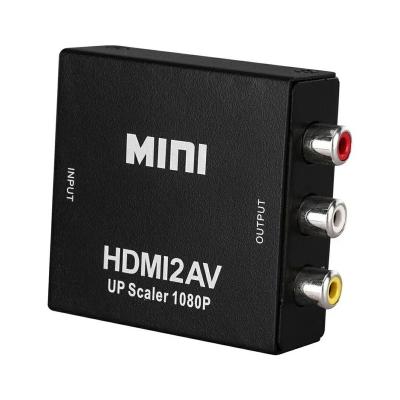 China ABS mini HDMI2AV HDMI in video to audio box R L CVBS AV converter adapter output up to 1080p for laptop HDMI to RCA converter for sale