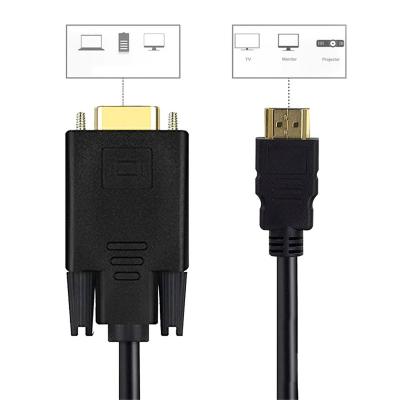 China PVC 1.8m/6ft Gold Plated HDMI to VGA Cable with USB Audio for Computer, Desktop, Laptop, PC, Monitor, Projector, HDTV for sale