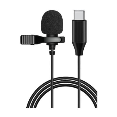 China Type C Mobile Phone Lavalier Recording Microphone for Teaching and Wired Microphone for Singing and Mobile Smart Lavalier Microphone Microphone for sale