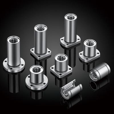 China Flange Linear Ball Bearings Aluminium Embedded Flange Linear Bearing Round Square & Double-Cut Type for sale