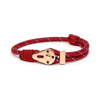 China Custom Adjustable Braided Rope Friendship Bracelet Diy Woven Leather Bracelet Design Unisex Handcrafted Bracelets for sale