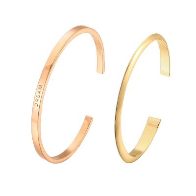 China Enamel With Logo Bracelet Charm Gold Plated Stainless Steel Women Bracelet Anklets And Bangles Jewelry for sale