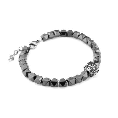 China Wholesale Romantic Easy Match Matt Finished Hematite Bead Spiritual Bracelet for sale