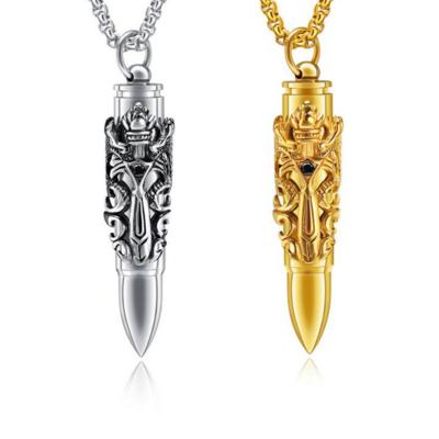 China Creative BESHINE style fashionable pendant JEWELRY accessories can openable bullet stainless steel pendant necklace for sale