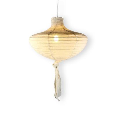 China Pendant Lampshade Nature Color Warmth Canvas Shape Knotted Tassels Hanging Fabric Lamp Shades for sale