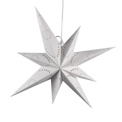 China Festival Decoration Paper Star Lamp Punch Hole Paper Lantern Party Christmas Home Decoration for sale