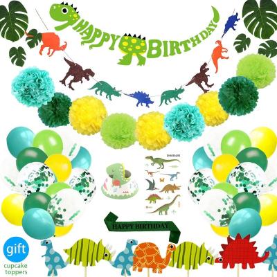 China Paper. 69 Pack Dinosaur Party Little Dino Party Decorations Set for Kids Birthday Party, Baby Shower, Bridal Shower Decoration for sale